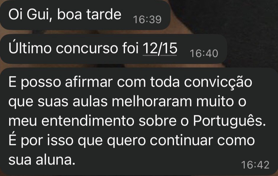Print da conversa com Clenilda relatando o resultado