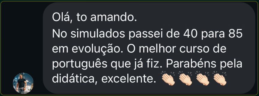 Print da conversa de Dany Amorim contando o resultado